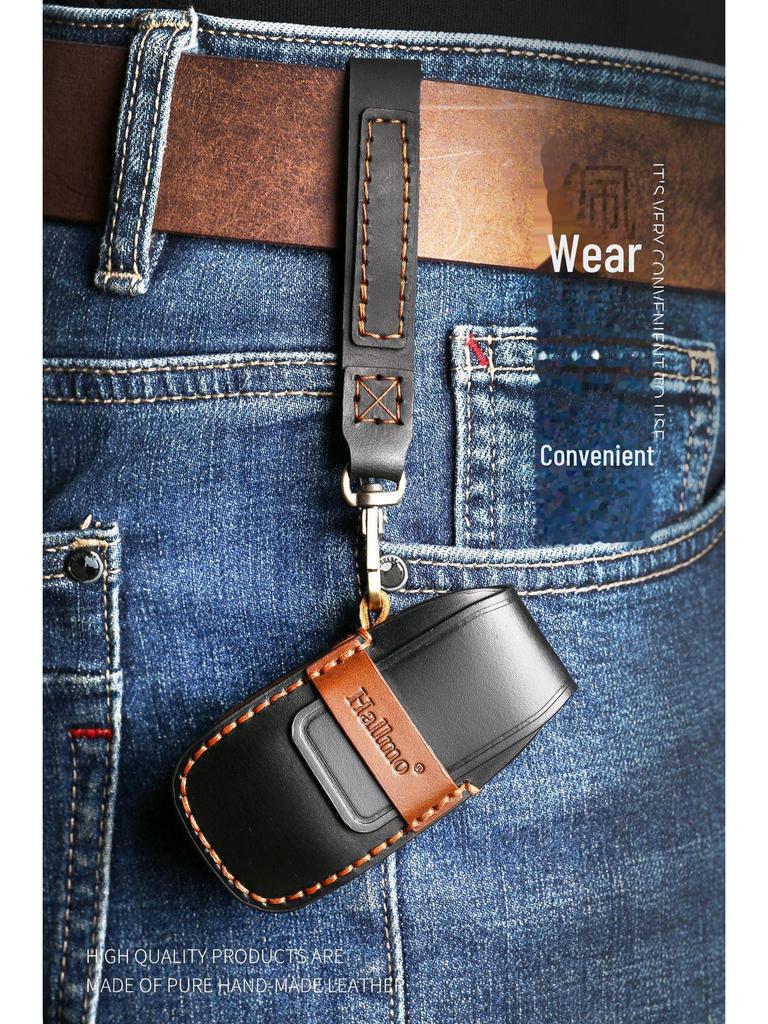 Чехол для ключа из кожи Crazy Horse ручной работы для Ford Lingyu