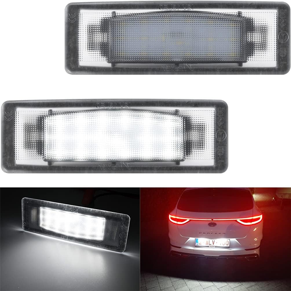 NJSBYL Xenon White LED License Plate Lights For 2023 2024 Kia Sportage 2016-2020 Kia Optima Rear Number Licence Plate LED Tag Lamps Assembly