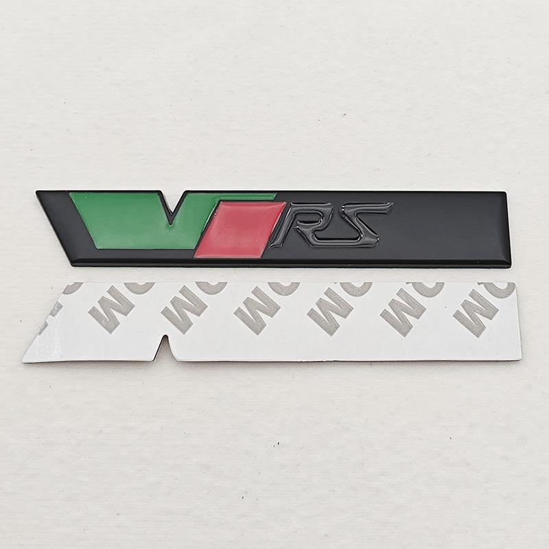 ABCDGG1 NEW 3D Metal Car Letters Logo VRS Front Grille Side Fender Trunk Badge Label For Skoda VRS Sticker Emblem Auto Accessories