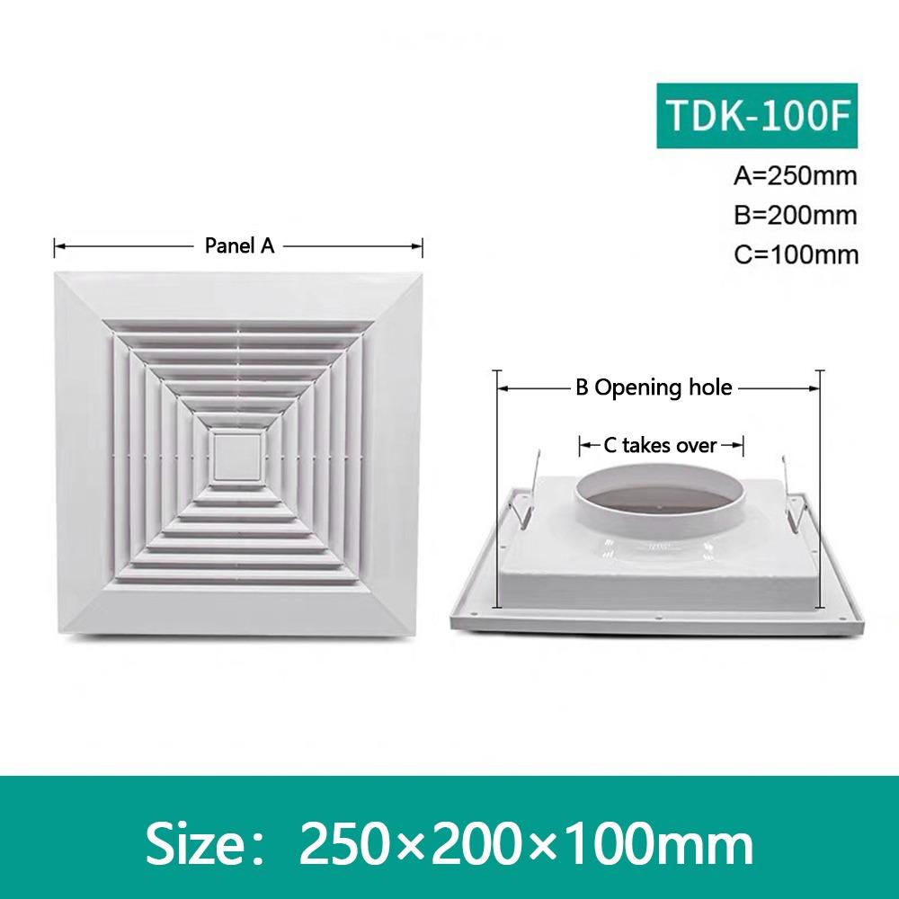 Plastic Ceiling Vent Square Ventilation Hood Portable Air Vent Grille Ventilation Systems