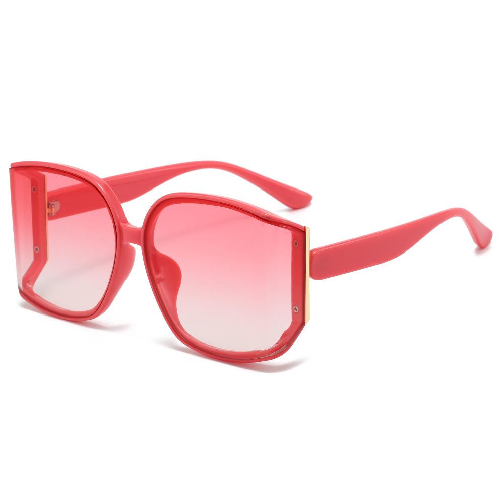 Fashion large frame multilateral curved lenses, sunglasses, European and American high-end UV-proof sunglasses, personalized street glasses