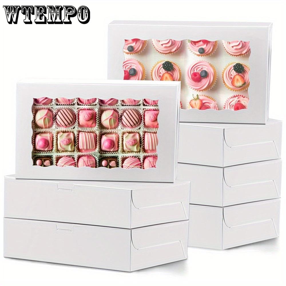 10 шт. Большие подарочные коробки с прозрачным окном, белая подарочная упаковочная коробка для свадеб, дней рождения, рождественских новогодних вечеринок, юбилеев