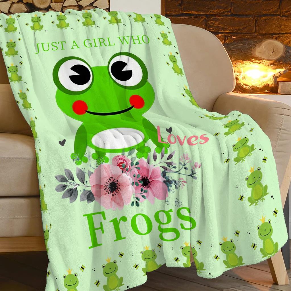 Cute s Soft Flannel Lightweight Throw Blanket for Kids All Season Cartoon Animal Blanket for Sofa, Couch, Bed Decorative