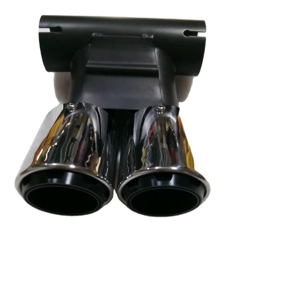 Black Glossy Stainless Steel Tailpipe for Porsche 718 Boxster