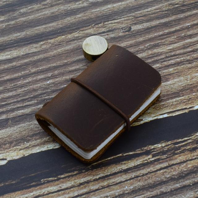 1 шт. крошечный кожаный блокнот карманный блокнот мини винтажный ретро милый кавайный портативный ежедневник органайзер дорожные принадлежности