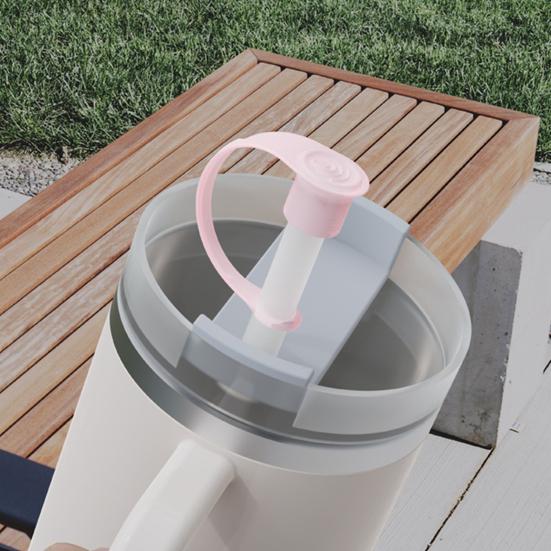 4 шт., набор силиконовых соломенных чехлов для стаканов на 20 унций, 30 унций, 40 унций, легко чистящиеся, милые прочные соломенные шляпы-топперы