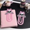 Portable Book Holders for School Halloween Durable Cartoon Bookmark Cute Acrylic Page Marker Decorative Bookmarks Elastic Clip Design Stationery