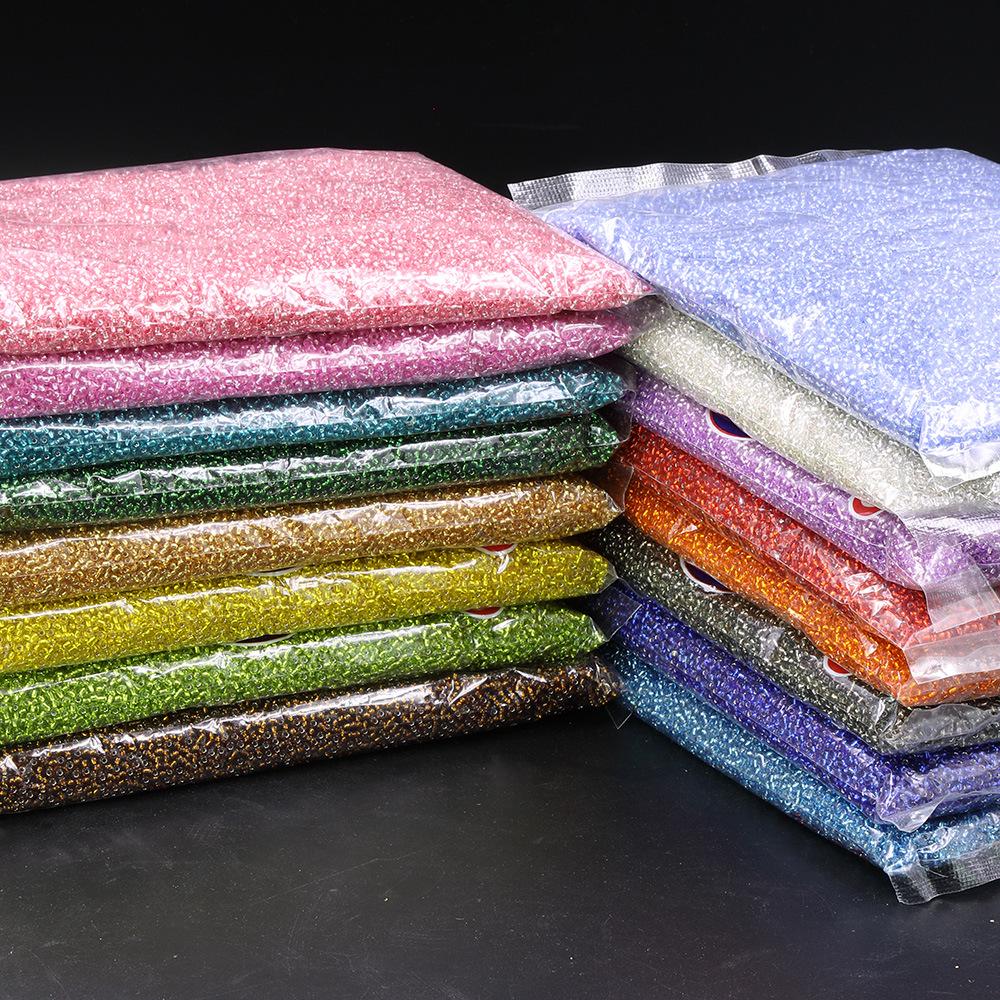 Silver-Filled Glass Rice Beads for DIY Earrings and Bracelets - 2/3/4mm