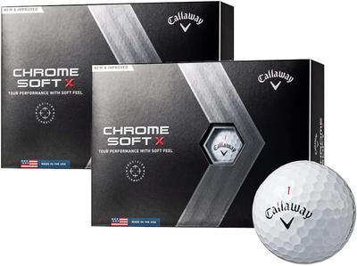 Мяч для гольфа CHROME SOFT X 2022 [2 дюжины] (белый)