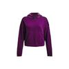 FW22 Color Block Cropped Hoodie Long Sleeve Women Tops Purple 1373975-514