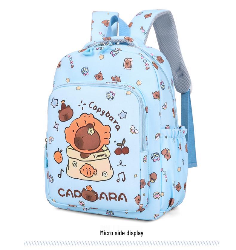 Capybara Kids' 3-Piece Set: Large Backpack & Crossbody for Ages 6-12