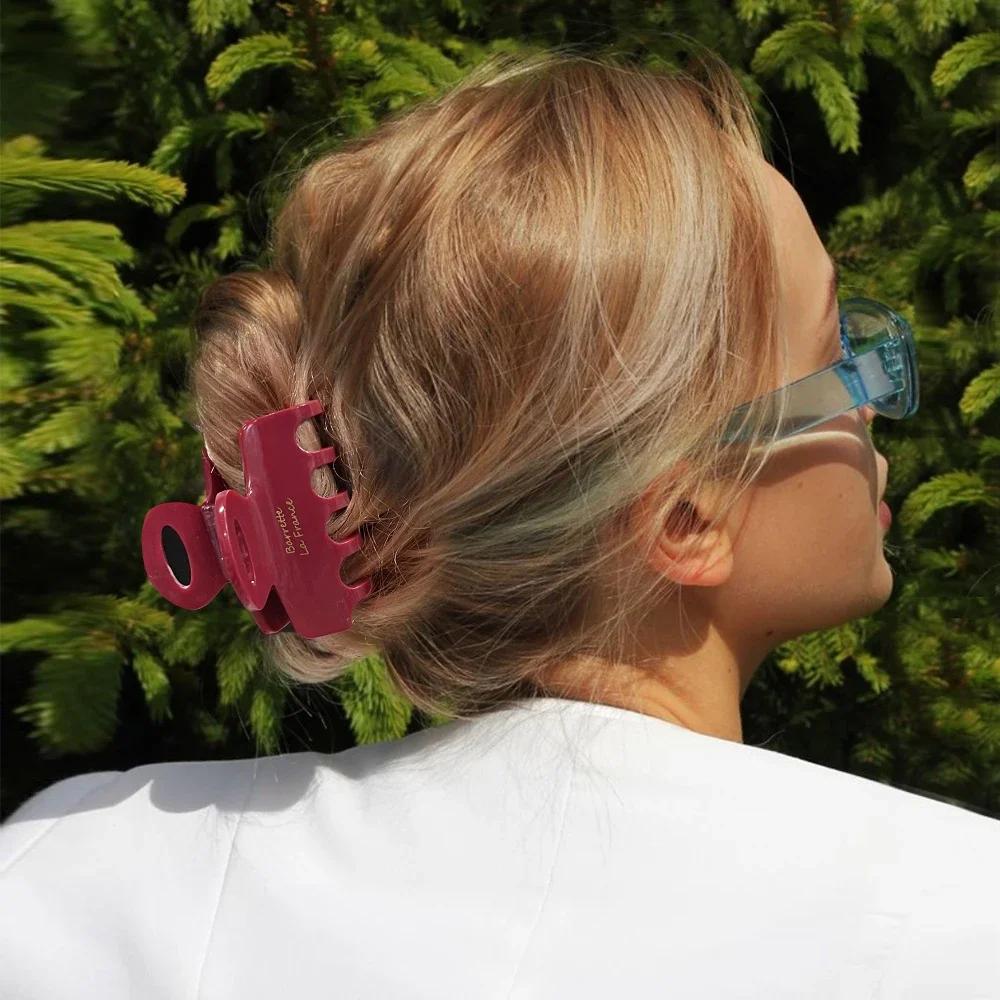 Korean Fashion Acetate Hair Claw Clips for Women Girls  New Geometric Clamps Grab Headwear Bath Shark Clip Hair Accessories