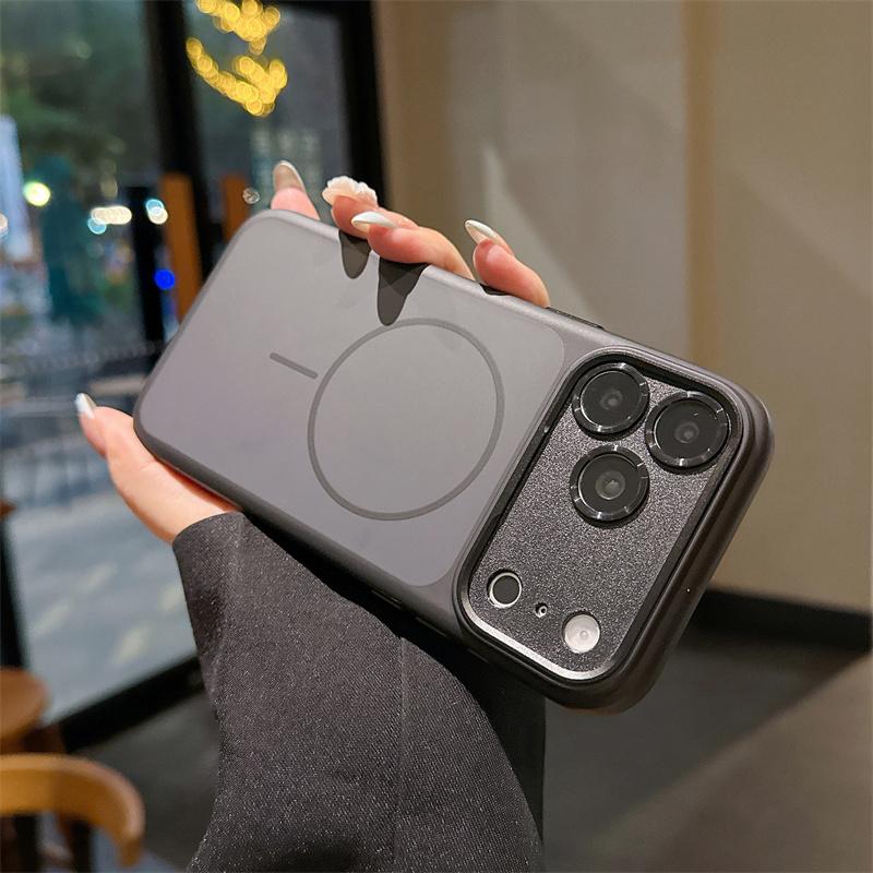 Для MagSafe Skin Feeling Матовый Магнитный Ударопрочный Чехол Для Телефона Для iPhone 14 15 16 17 Pro Max Ультратонкий Силиконовый Металлическая Крышка Для Объектива