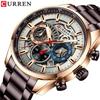 Mens Luxury Casual Quartz Wristwatches with Luminous Hands Sport Chronograph Clock Stainless Steel Wrist Watches for Male