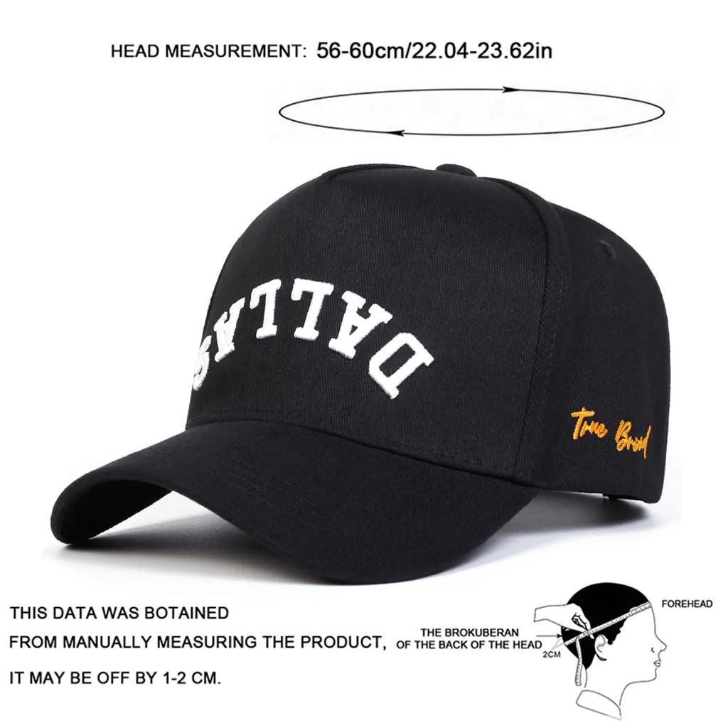 Baseball Stitching Stitched Embroidered Alphabet Dallas Neutral Gender Women Men For Caps Adjustable Casual Hats Spring And Autumn Outdoor