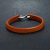 Trendy Unisex Hot Sale Party Beautiful Hook Leather Wedding Male Gifts Bracelet Wristband Bangle Punk 2 Sizes