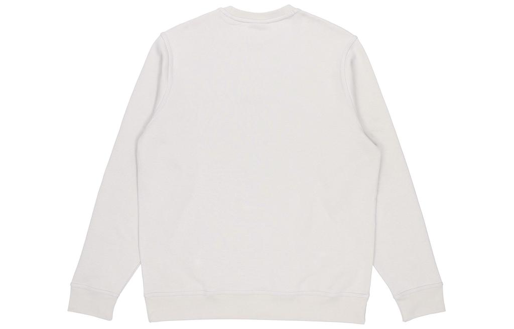 Nike Logo Print Crew Neck Pullover Fleece Lined Sweatshirt Men's Light Gray 916609-072