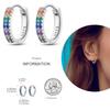 Женские серьги-кольца, сверкающее серебро 925 пробы, роскошные ювелирные изделия с цирконием, подарок для свадьбы, помолвки, простота, серьги