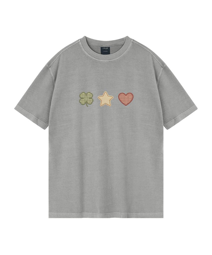 WILDROCK Clover Club Pigment Oversized Short Sleeve T-Shirt (Includes Cropped) (Type A)