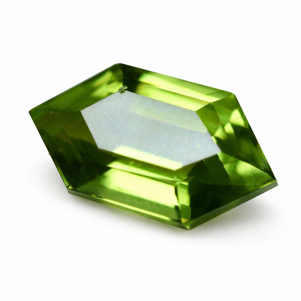 9.65 Ct NATURAL Green Peridot FANCY Shape Rare Loose Gemstone