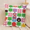 Anime Japan Day Cushion Cover Short plush Doublesided Print Square Throw Pillow Covers Sofa Home Cushion Decor