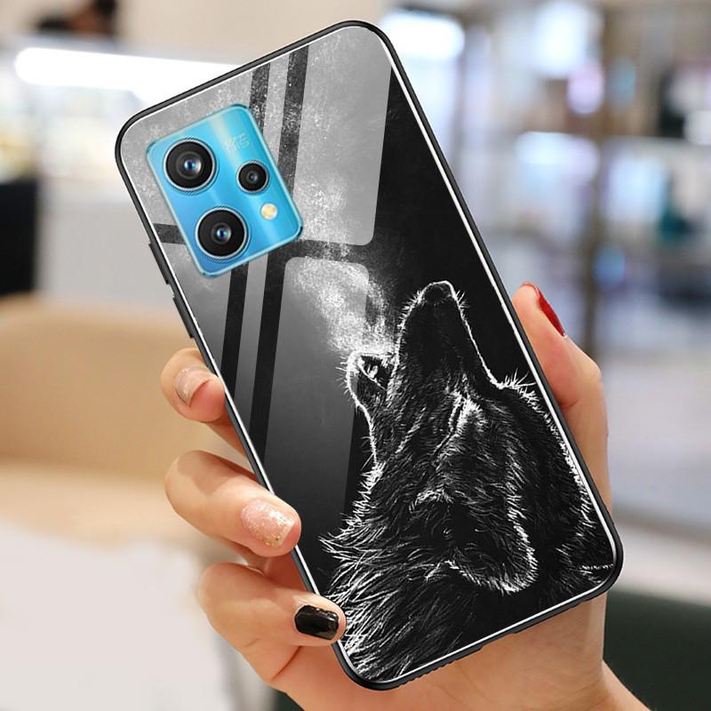 Чехол Realme9 4G для Realme 9 Pro Plus Чехол Закаленное Стекло Роскошные Чехлы для OPPO Realme 9 Pro БАМПЕР Пейзаж Realme9Pro+ Оболочка