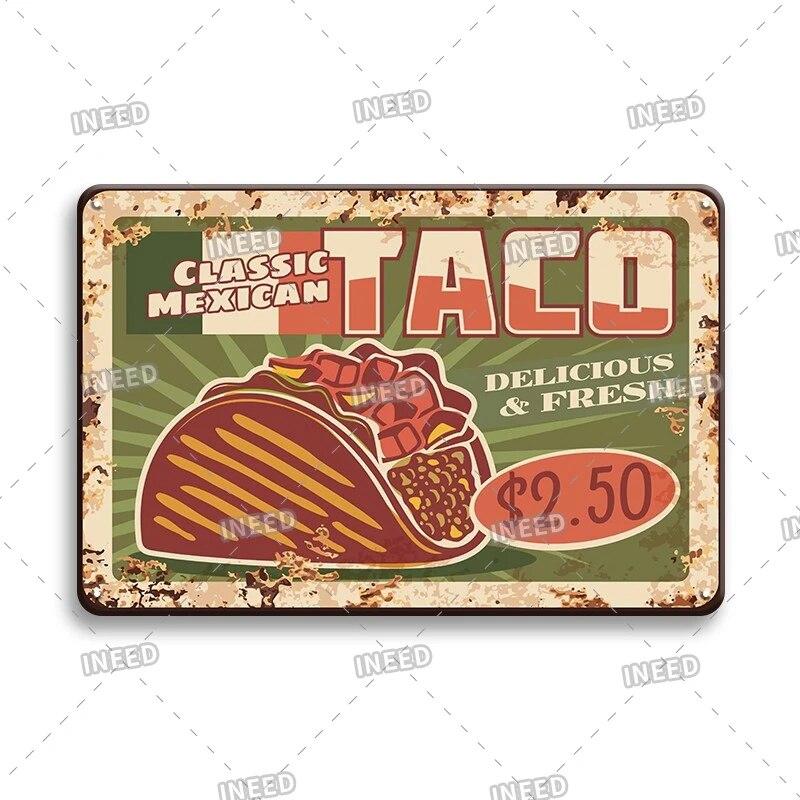 Mfoever Burger Sign Best In Town Beef BBQ Vintage Decor Hotdogs Kitchen Decorations Wall Plaque Retro Decor Vintage Food Sign
