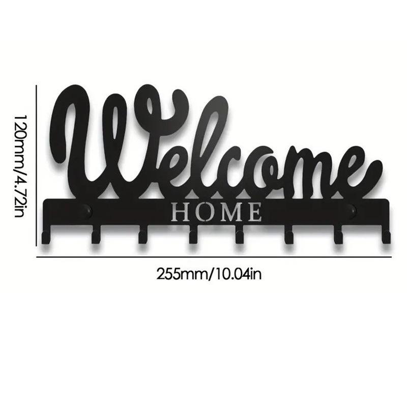Металлический настенный крючок с буквой HOME - Креативный держатель для ключей и полотенец из железа