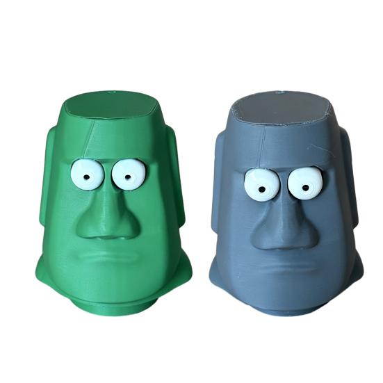 1/2 шт. 3D-печатная статуя Моаи, игрушка-антистресс, статуя с вылезающими глазами, статуя головы острова Пасхи, настольная игрушка для дома и офиса