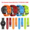 Силиконовый ремешок QuickFit 20 22 26 мм для часов GARMIN Fenix 6 6X Pro 5X 5S Plus 5 935 945 3HR Браслет для fenix 7 fenix 7x