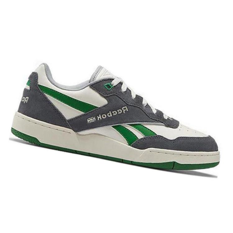 Reebok BB 4000 II Унисекс Классический Белый Чистый Серый Глен Зеленый IG4790