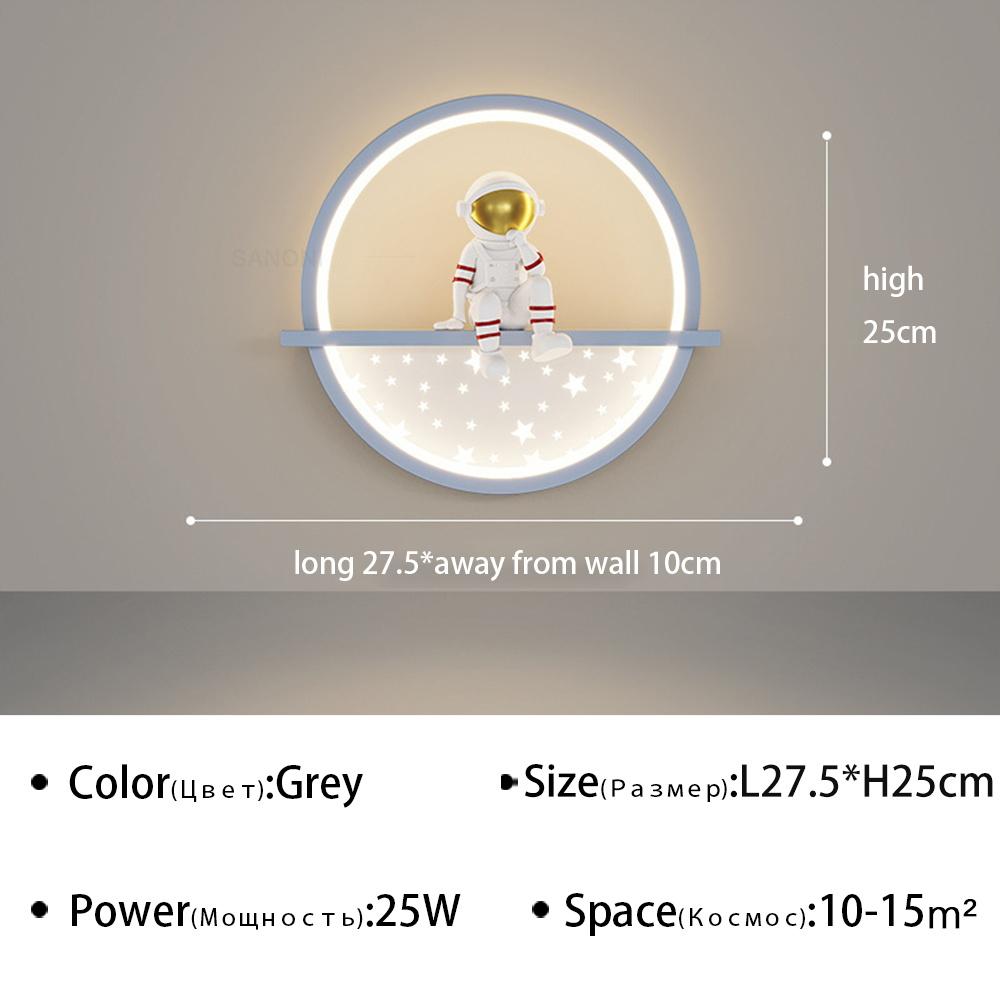Creative Children Room LED Wall Lamp for Bedroom Bedside Study Aisle Living Modern Astronaut Wall Sconce Luster Lighting Fixture
