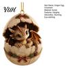 Holiday Gift for Dragon Lovers Baby And Egg Christmas Ornament, 2D Flat Acrylic Tree Hanging Novelty Pendant Decoration, Fantasy Xmas Tree, Home Party