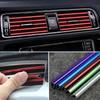 10PCS 20cm Car Air Conditioner Outlet Decorative U Shape Moulding Trim Decor Strips Car Styling Car Door Edge Corner Protector