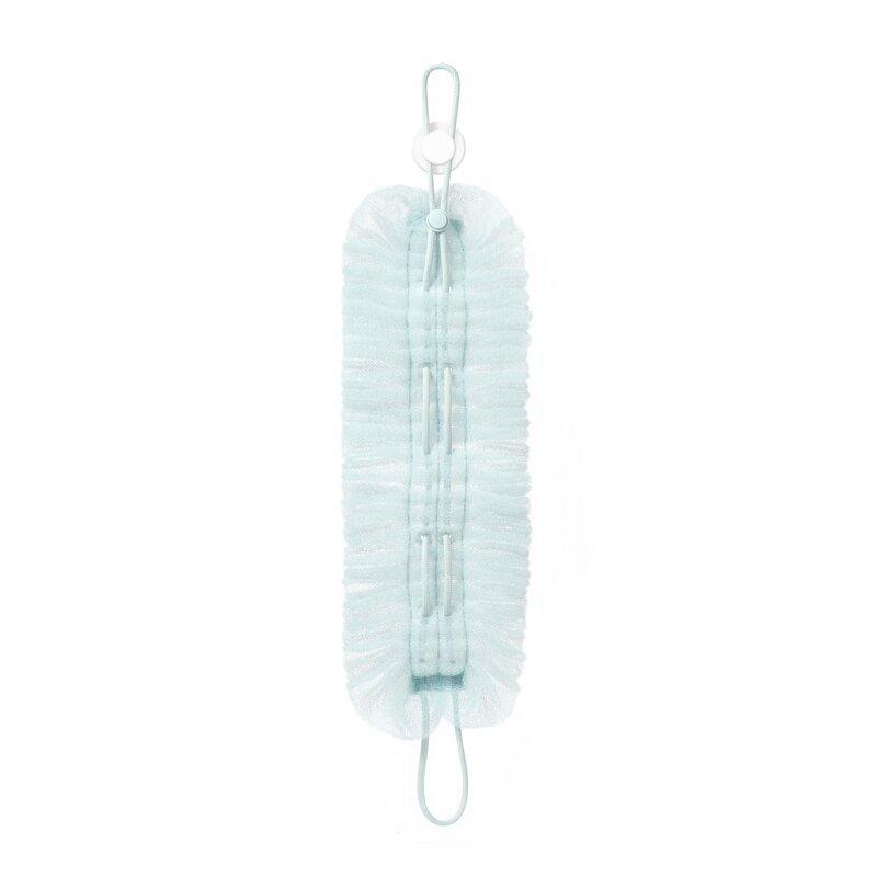 2 in 1 Stretchable Loofah Back Scrubber Exfoliating Bath Ball Painless Shower Brush High Appearance Suction Cup Fixed