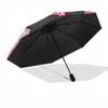 Kuromi Automatic opening and closing folding umbrella with 8-rib frame and compact travel design, perfect for all occasions | Stylish foldin