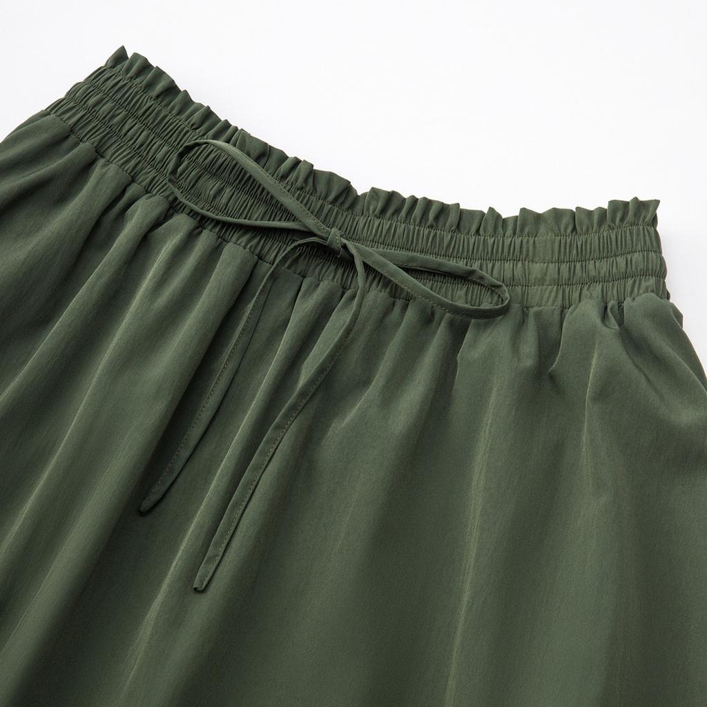 Женская модная однотонная кружевная юбка с высокой талией, эластичная, большая юбка-халат в стиле ретро