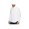Polo Solid Color Polo Collar Single-Breasted Long Sleeve Shirt Men Shirts White 710548535-001