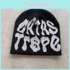 Print Design Letter Knit Hat For Cold Seasons Casual Wear Unisex Fashion