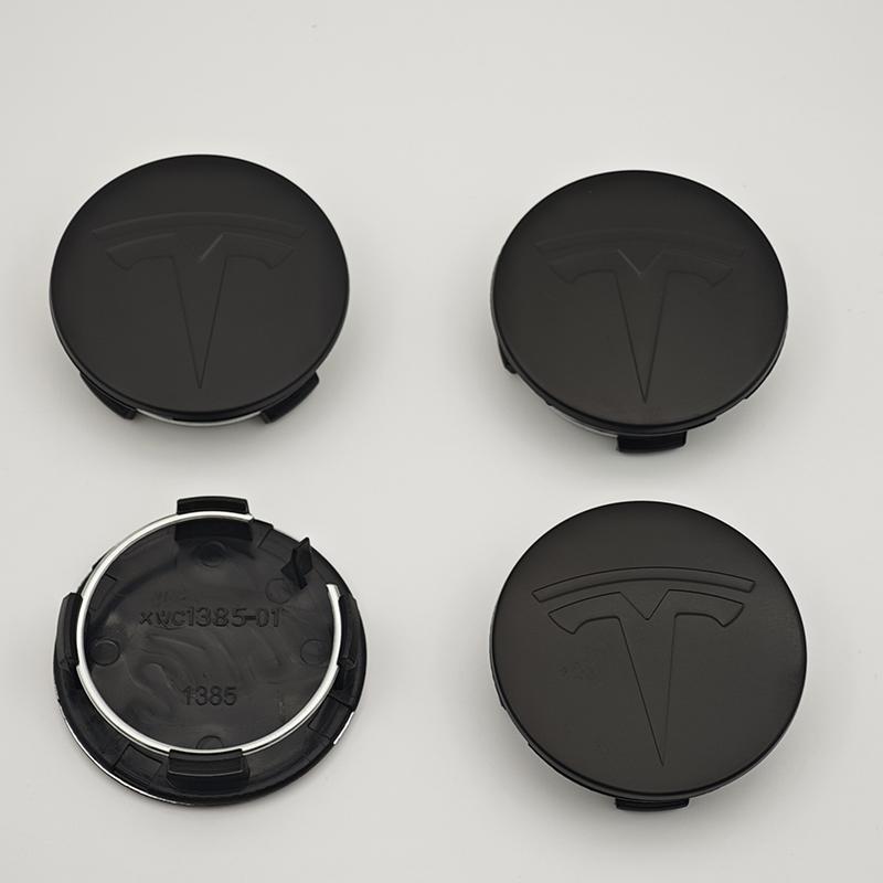 bjzqr4 4Pcs 56mm ABS Tesla Wheel Center Hub Cap Emblem Logo Car Rims Cover Hubcap For Tesla Model 3 Y X S Original Badge Accessories