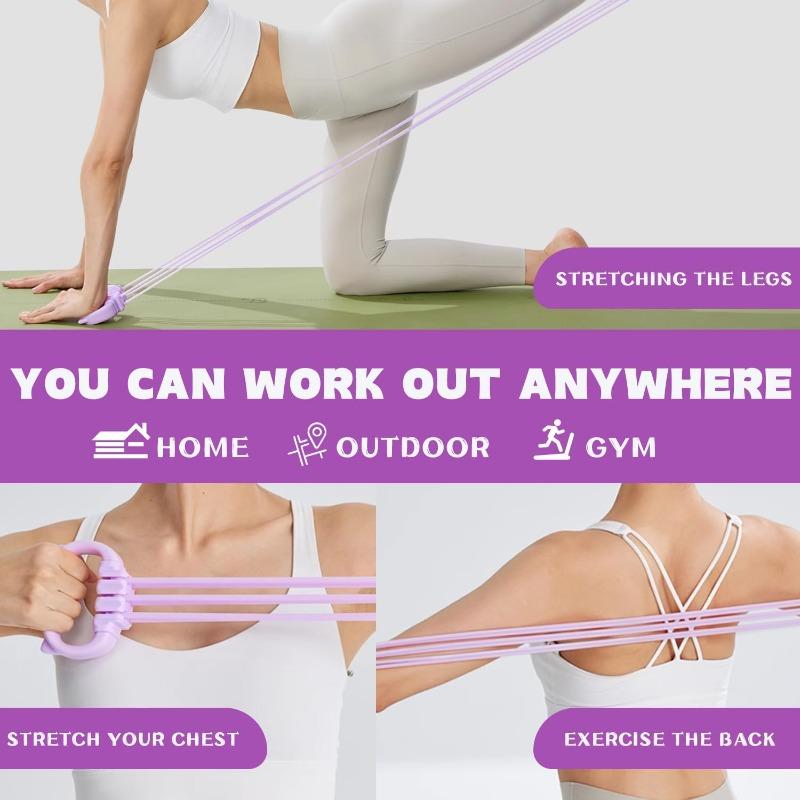 TPE Non‑Slip Yoga Resistance Bands, Stretch Exercise Bands for Full‑Body Fitness