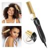 Dual-Use Copper Hair Straightening & Curling Comb for Wet/Dry Hair
