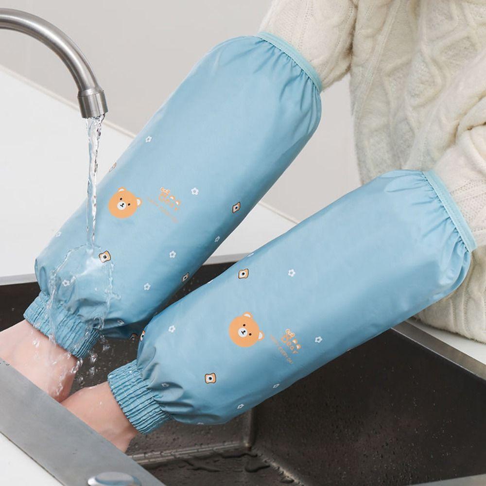 1Pair 33x17cm Cleaning Oversleeves Cute Arm Sleeve Oilproof Oversleeves  Cuff Protection