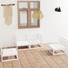 Day and Night - Day and Night 4-Piece Garden Lounge Set White Solid Pine Wood