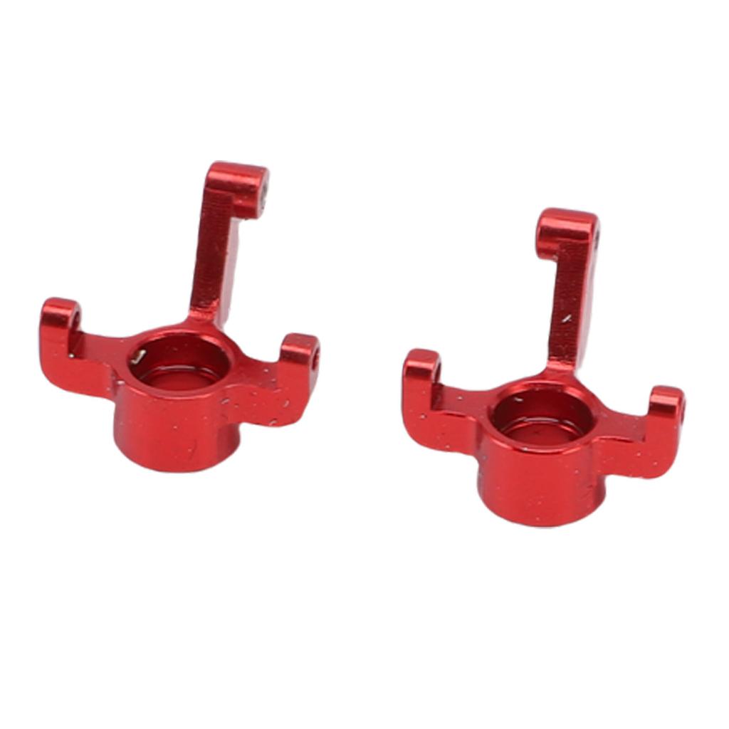 RC Car Front Steering Hub Carrier High Strength Alloy Steering Knuckle Front Steering Cup for 1 24 RC Car Red