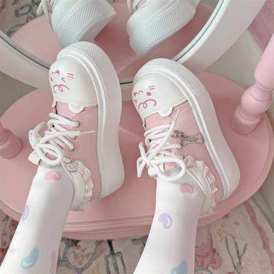 [Новинка] Lolita House Department Милые Мягкие Моэ Поттер Колледж Одинарная Обувь Женская Оригинальная Лолита Студенческие Холщовые Туфли