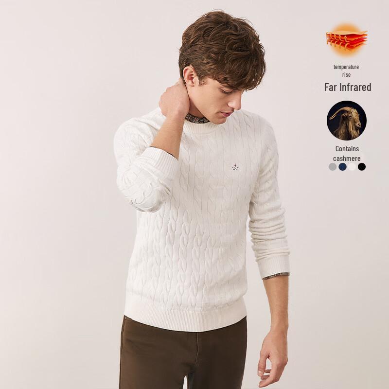 Navigare Men's Solid Crew Neck Sweater