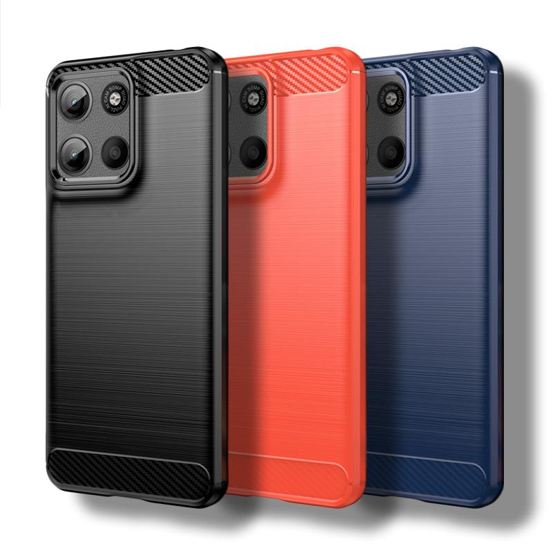 Для Motorola Moto G15 Чехол для Moto G05 G15 G35 G55 G75 G85 Чехол из углеродного волокна, противоударный силиконовый бампер для Motorola Moto G15