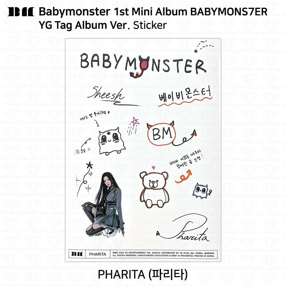 BABYMONSTER Официальная фотокарточка первого мини-альбома BABYMONS7ER Ахён Рами Рора Аса