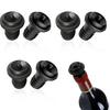 Vacuum Suction Bottle Stopper Wine Stopper Bar Accessories Air Lock Aerator Rubber Black Bottle Stopper Wine Fresh Saver Sealing
